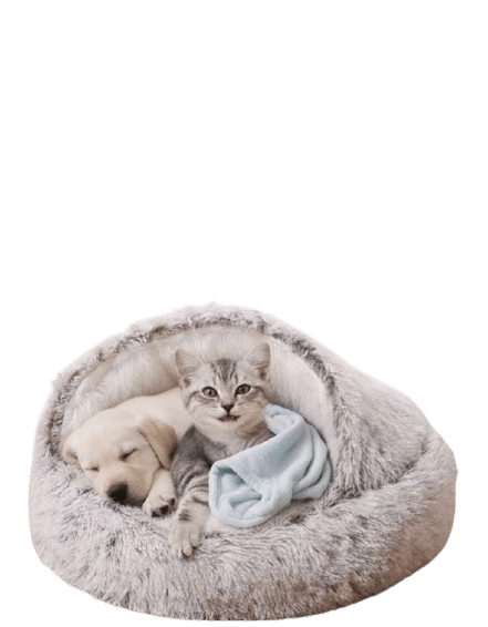 Comfortable Cozy Plush Pet Bed – For Cats & Small Dogs - Pawfectos