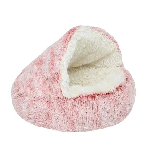 Pink Cozy Plush Pet Bed – For Cats & Small Dogs - Pawfectos