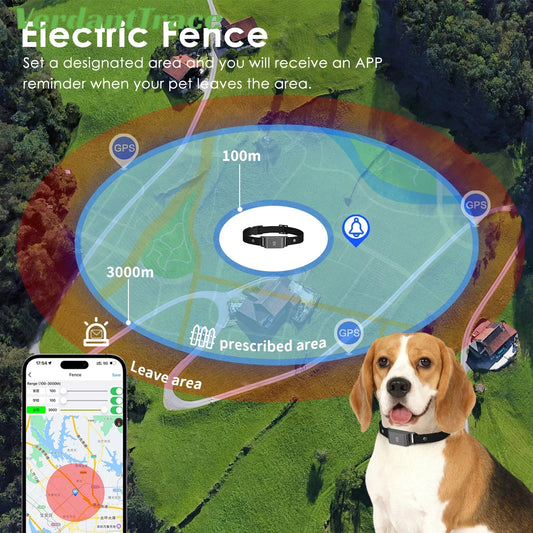 4G Pet GPS Tracker Collar – Waterproof Smart Dog & Cat Tracker - IOS Android Pet Tracker