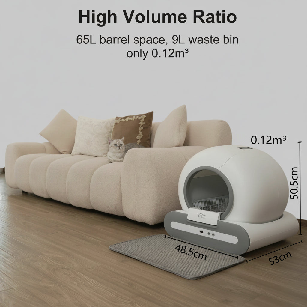 Easy clean self-sifting cat litter box for multiple cats