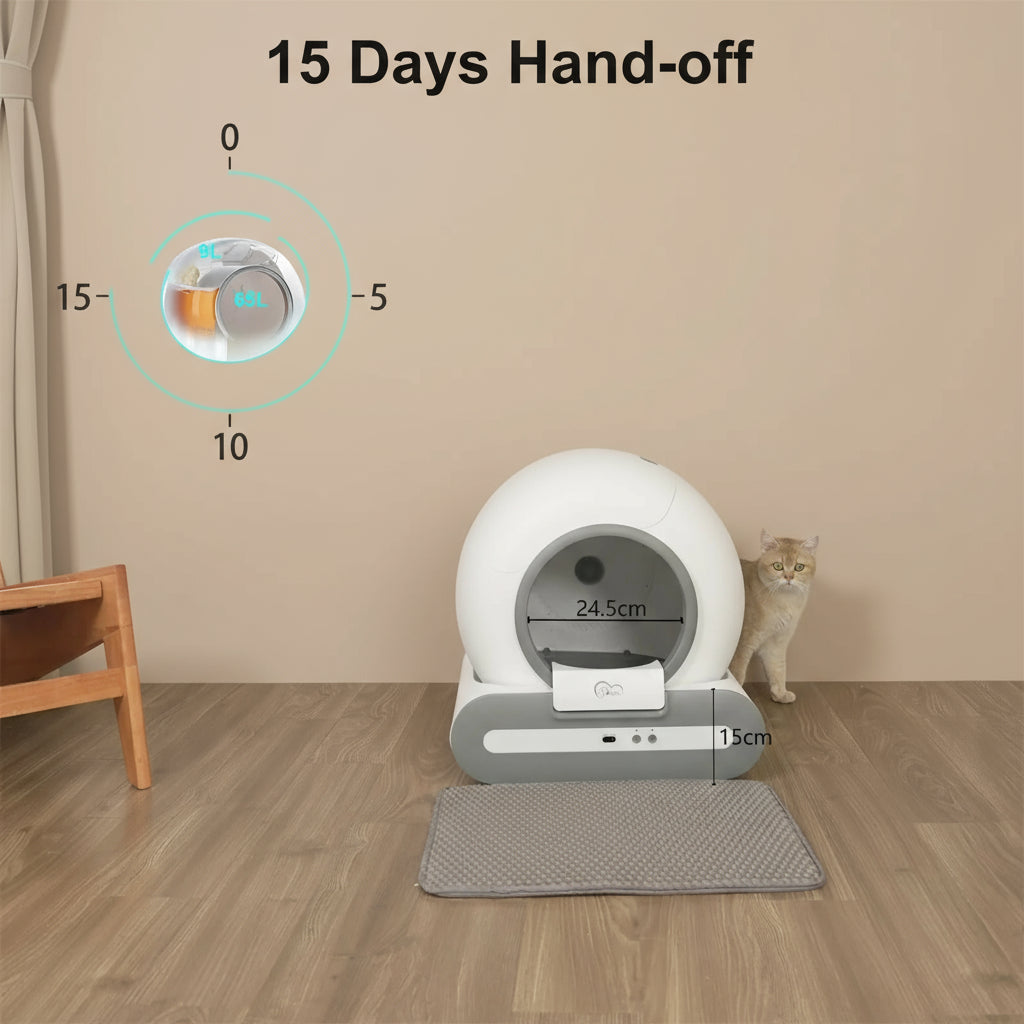 Smart cat toilet with removable waste container and deodorizer