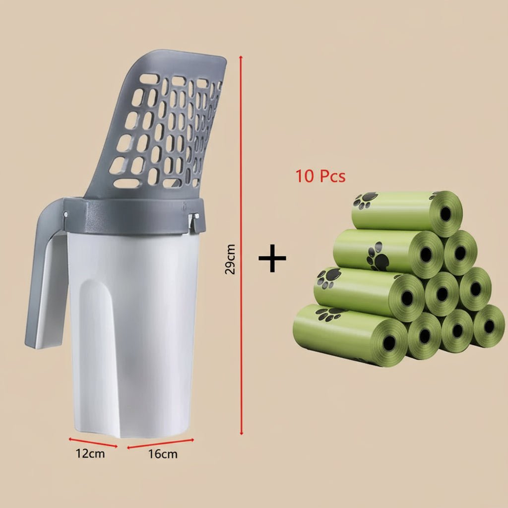 Durable ABS cat litter scoop for filtering clumped litter