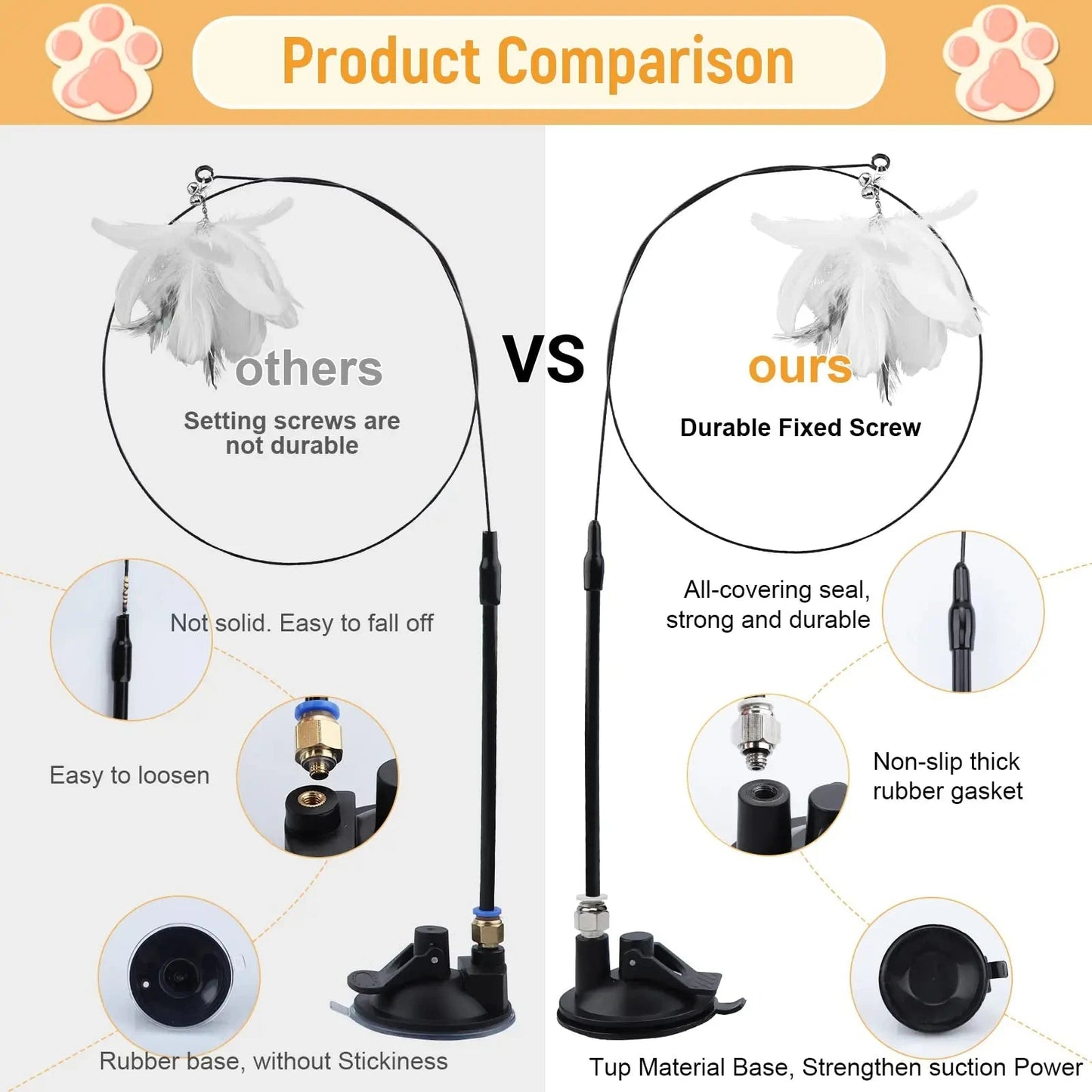 Feather Wand Toy - Pawfectos Pawfectos 