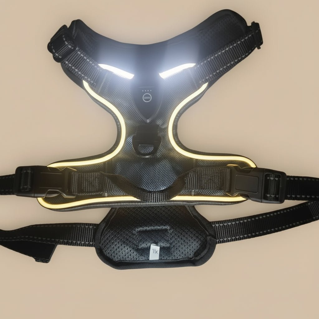 pawfectos reflective led safety harness for dogs