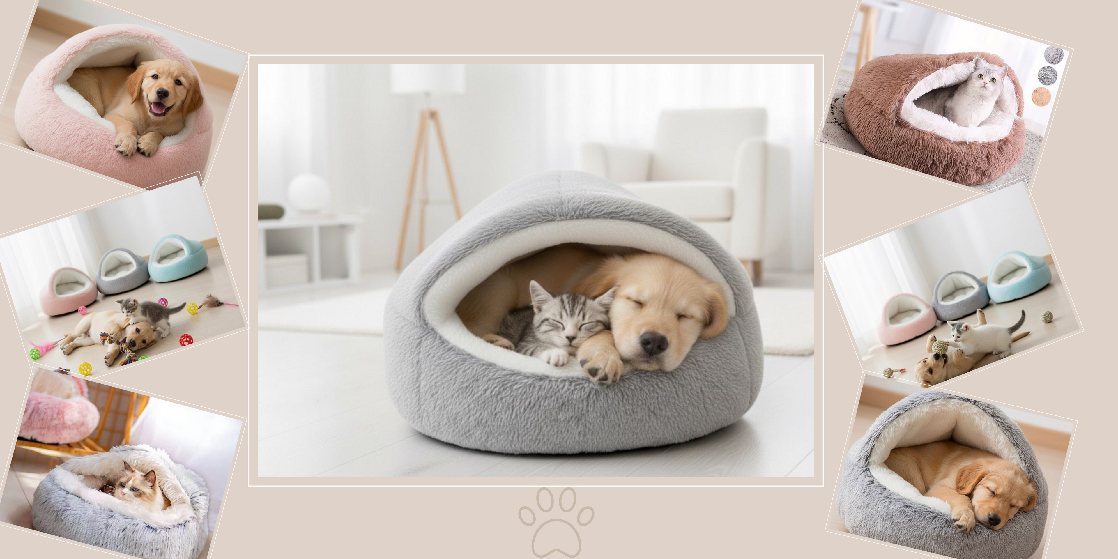 Pawfectos brand showcase featuring high-quality pet products for dogs and cats of all sizes.