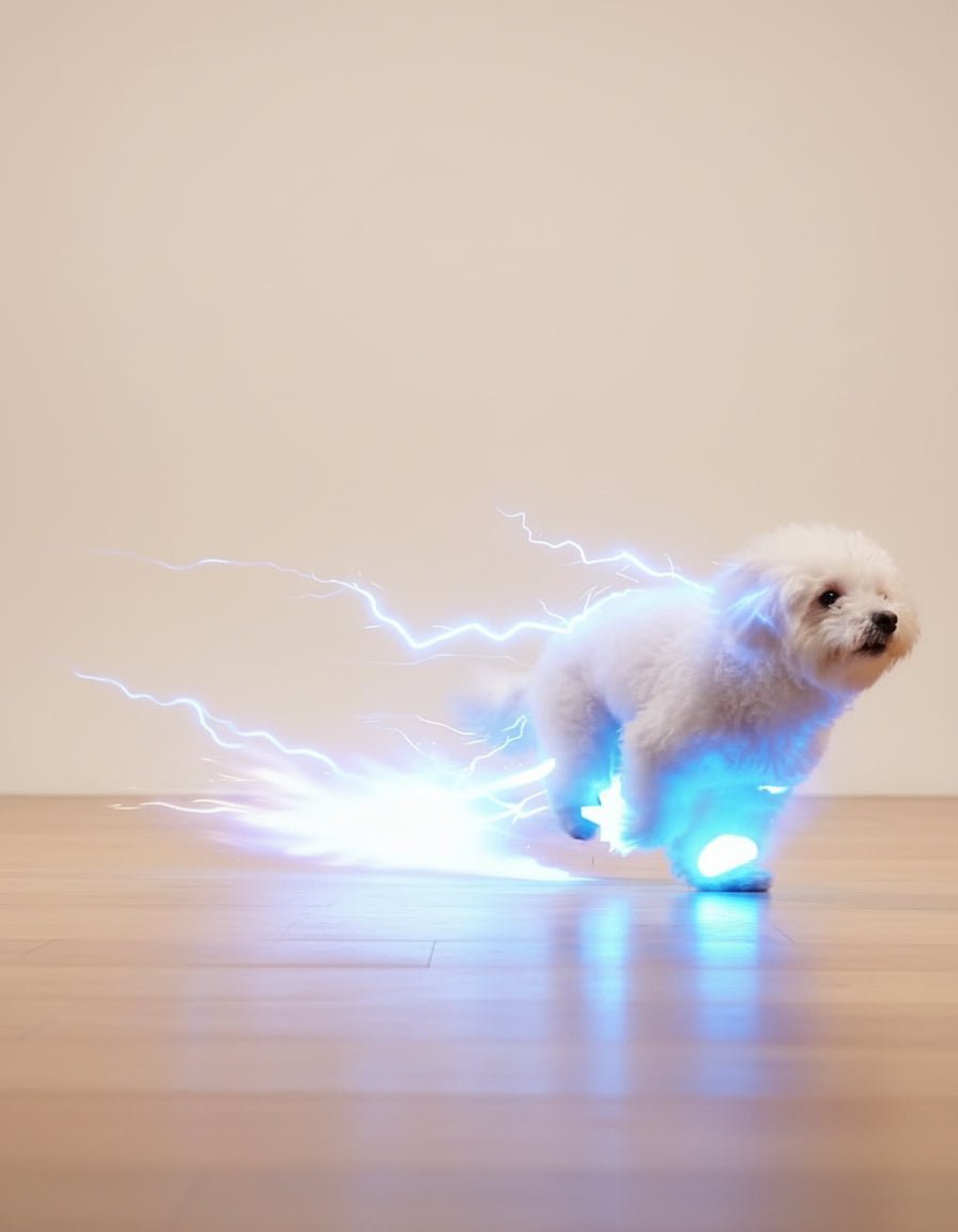 Pawfectos LED pet shoe glowing for night walks