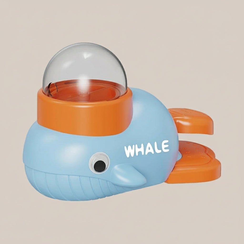 Blue Whale-Shaped Interactive Feeder Toy